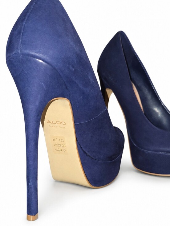 Aldo Shoes - ALDO Kassandra Navy Blue Platform Pumps Stiletto Heels - Size 10